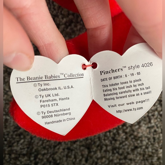 Pinchers the lobster Beanie Baby - Picture 4 of 5